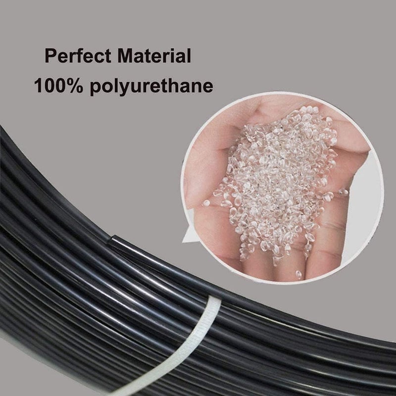TYESMER 50 FT Nylon Air Hose, 1/4 Inch OD, Black, Air Brake Tubing, 15 Meters, 0.331 kg, 6.35 mm OD, 50 Feet, 3.2 MPa Working Pressure, 6.3 MPa Burst Pressure, -40C to +100C Temperature Range - Image 2